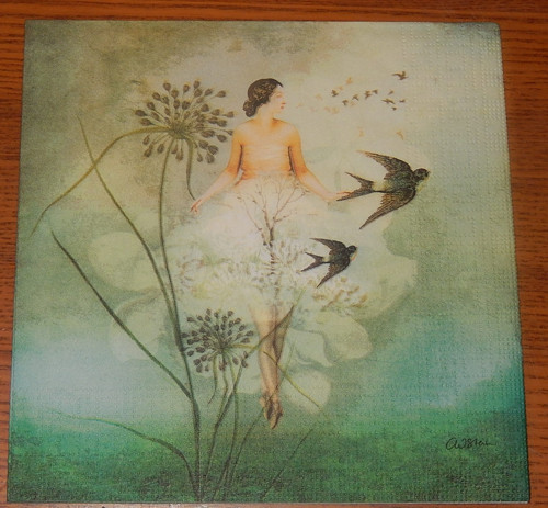 Ubrousek na decoupage - vznáším se