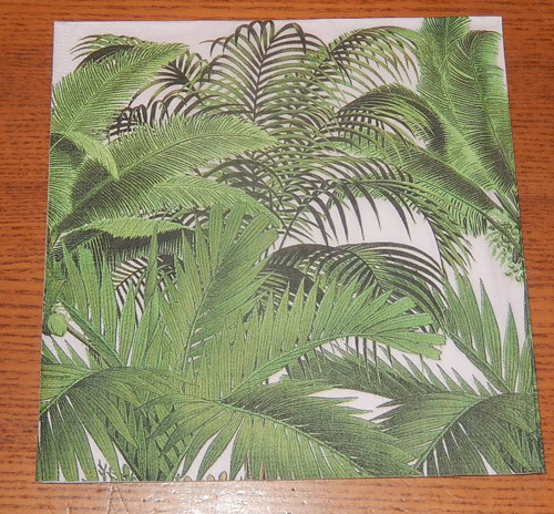 Ubrousek na decoupage - listy palem