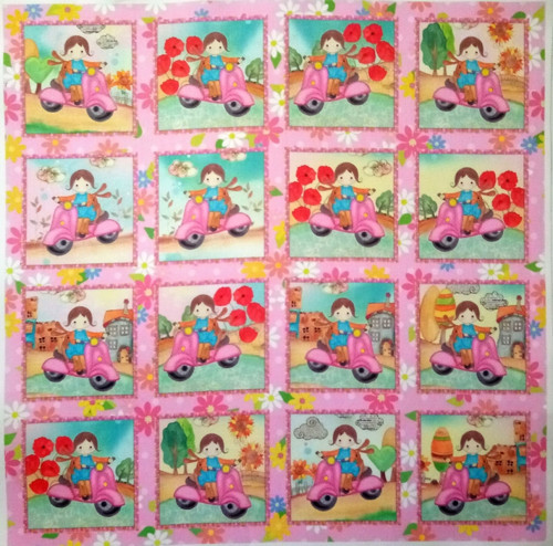 Bavlněná látka - panel sada 47 x 47cm