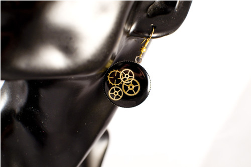 1534 náušnice steampunk