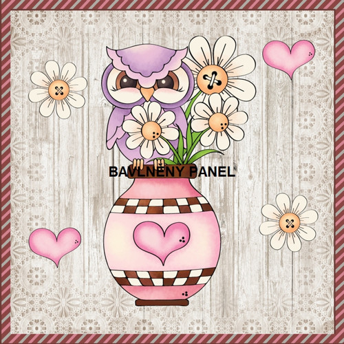 Bavlněný panel 25 x 25cm