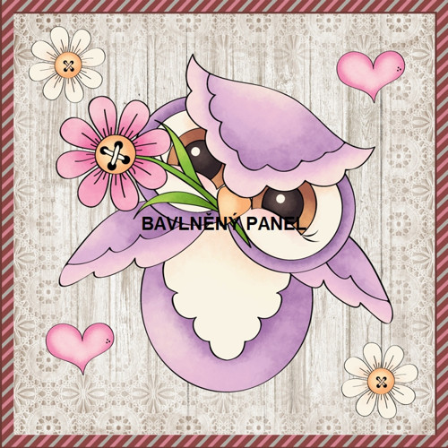 Bavlněný panel 25 x 25cm