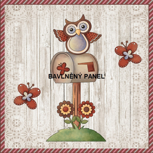 Bavlněný panel 25 x 25cm