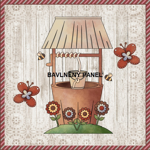 Bavlněný panel 25 x 25cm