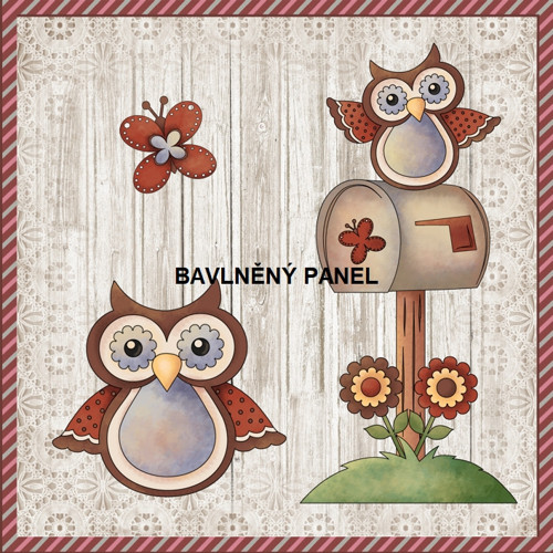 Bavlněný panel 25 x 25cm