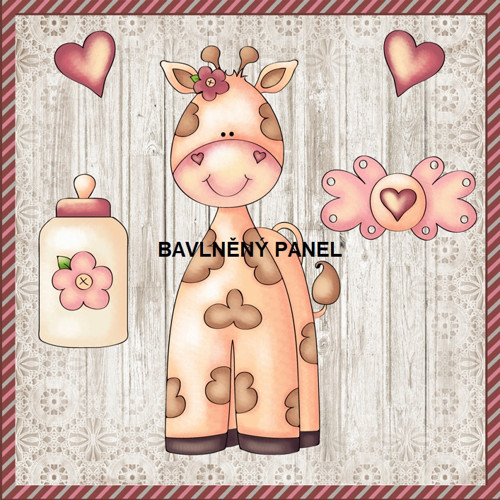 Bavlněný panel 25 x 25cm