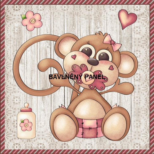 Bavlněný panel 25 x 25cm