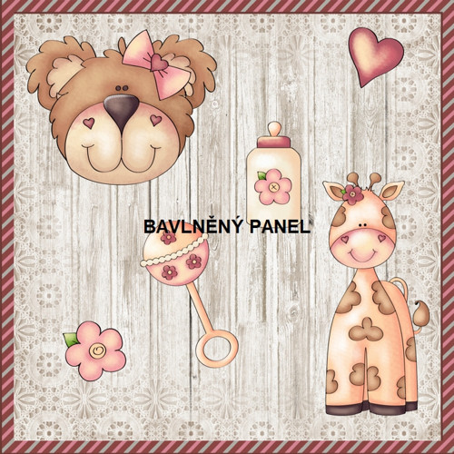 Bavlněný panel 25 x 25cm