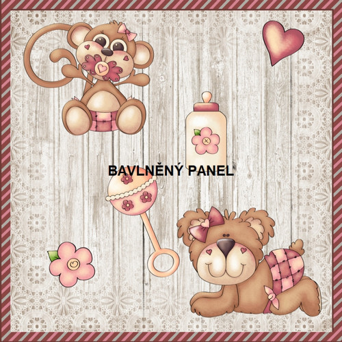 Bavlněný panel 25 x 25cm