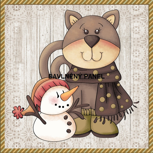 Bavlněný panel 25 x 25cm