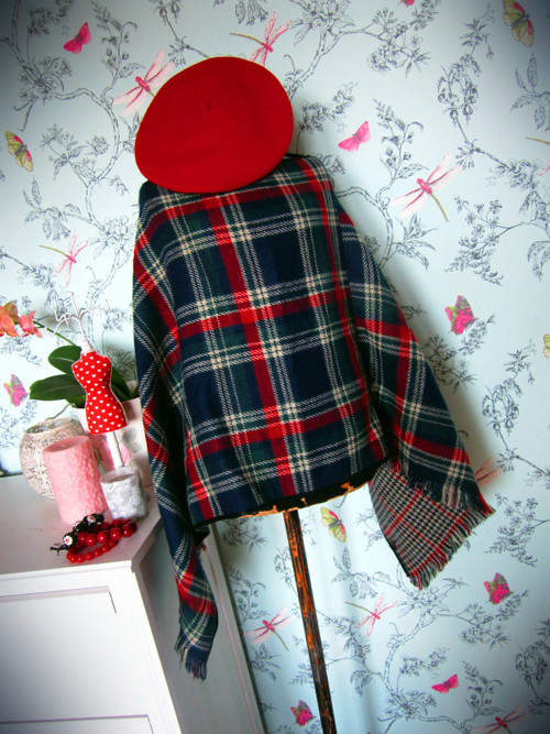 Pončo tartan originální — foto 1