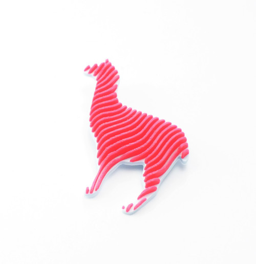 Lama baby blue/magenta