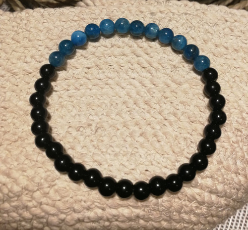 Pánský náramek - apatit a onyx 20 cm — foto 1