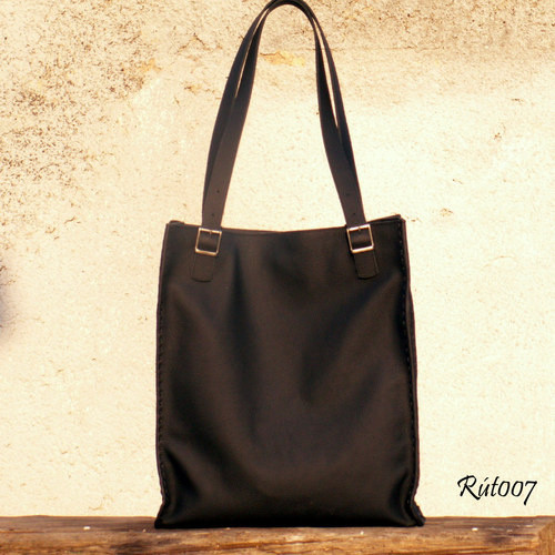 Kožená nákupka_Black — foto 1
