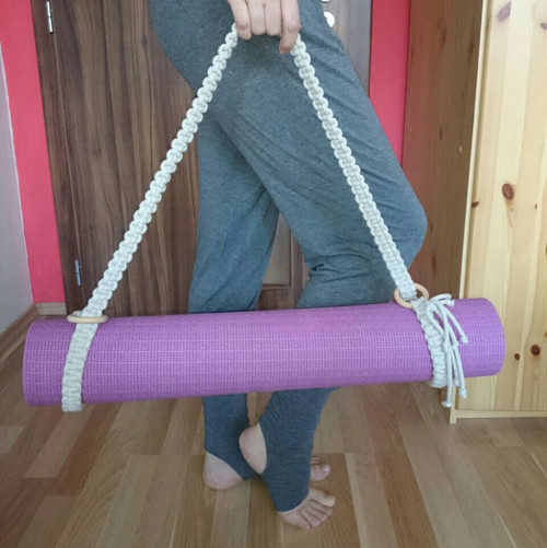 Macramé popruh na jógamatku — foto 1