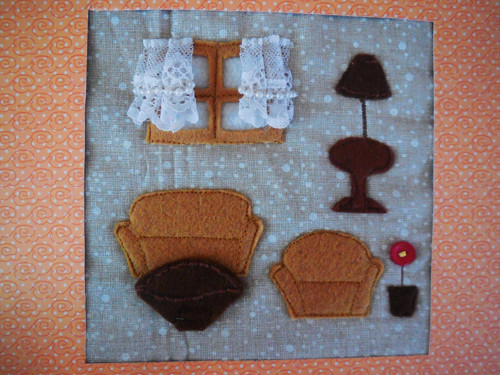 Quiet book - stránka do knihy - POKOJÍČEK