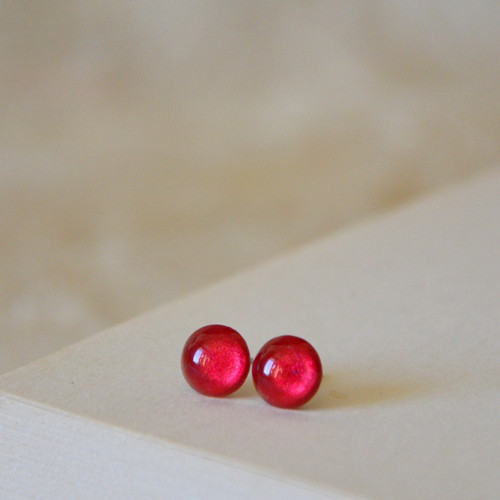Náušnice " Merlot " (8 mm)