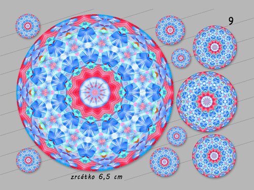 Motiv zrcátko vel. 6,5 cm (R-9)