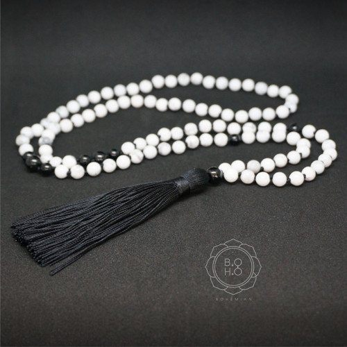 Náhrdelník MALA - MAGNEZIT, ONYX — foto 1