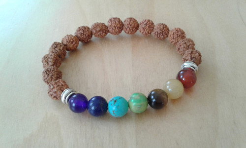 Čakrový náramek - Rudraksha