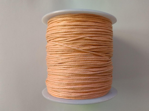 Voskovaná šňůra (∅1mm, délka 5m) - světle oranžová