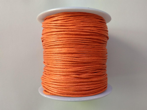 Voskovaná šňůra (∅1mm, délka 5m) - oranžová