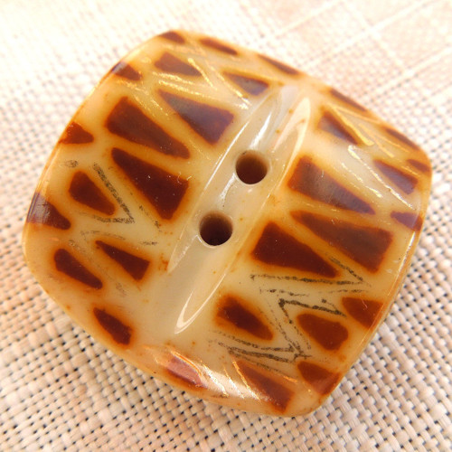 Jablonecký knoflík sklo, televizor 2,4 x 2,2 cm
