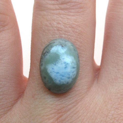 Kabošon larimar ovál 14,1mm — foto 1
