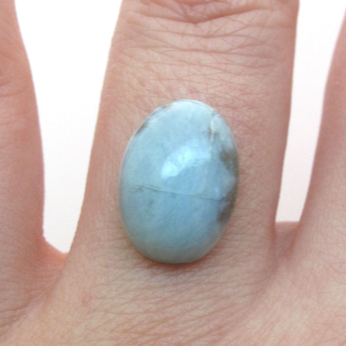 Kabošon larimar ovál 14,1mm — foto 1