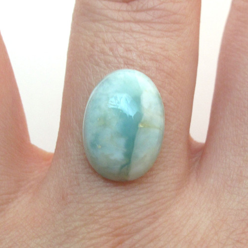Kabošon larimar ovál 14,1mm — foto 1