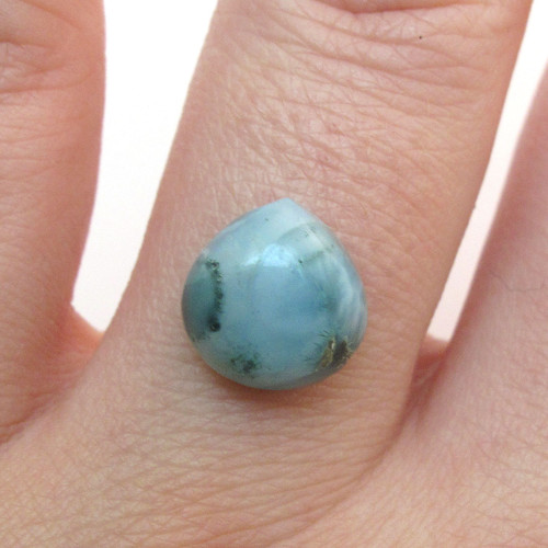 Kabošon larimar kapka 10,2mm — foto 1