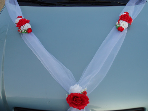 Šerpa na auto-červená