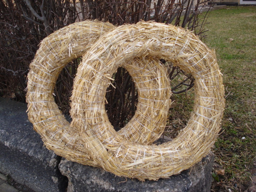 Slámový věnec - průměr 40 cm