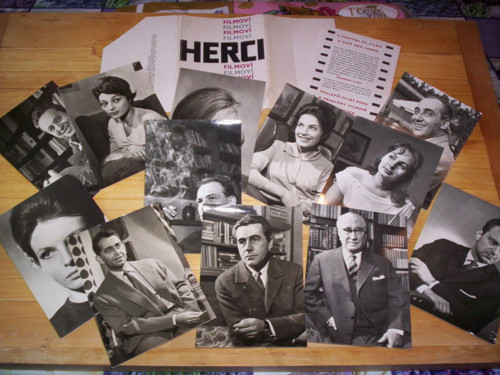 Filmoví herci - soubor fotografií z r. 1962