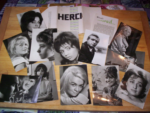 Filmoví herci - soubor fotografií z r. 1963