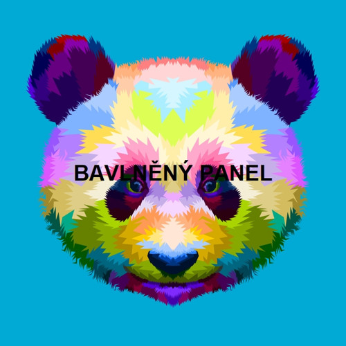 Bavlněný panel panda 25 x 25cm