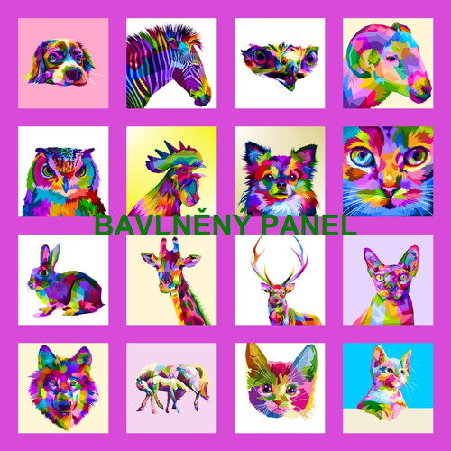 Bavlněný panel /i na pexeso/ 35 x 35 cm