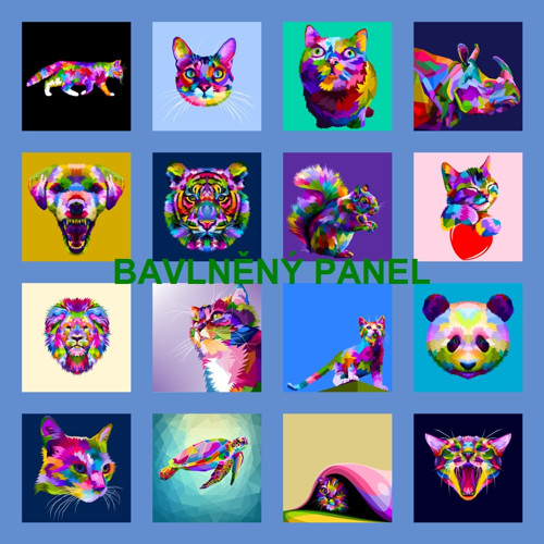 Bavlněný panel /i na pexeso/ 35 x 35 cm