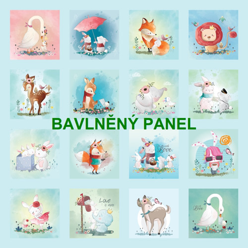 Bavlněný panel /i na pexeso/ 35 x 35 cm