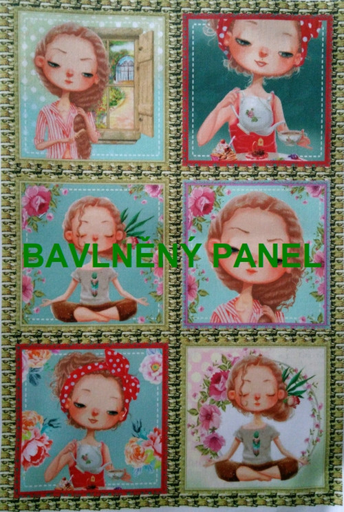 Bavlněná látka - panel sada 24 x 35cm — foto 1
