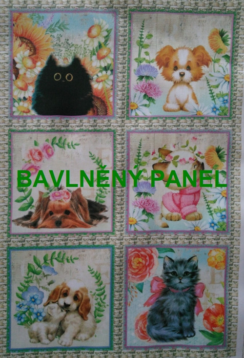 Bavlněná látka - panel sada 24 x 35cm — foto 1