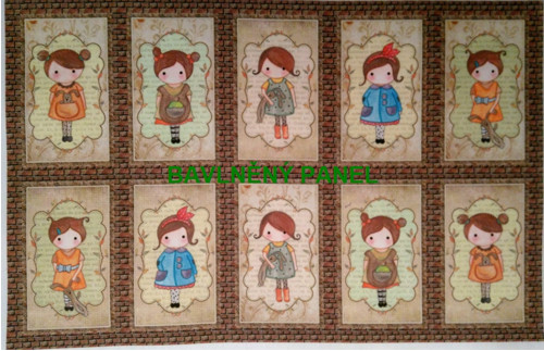 Bavlněná látka - panel sada 22 x 35cm — foto 1