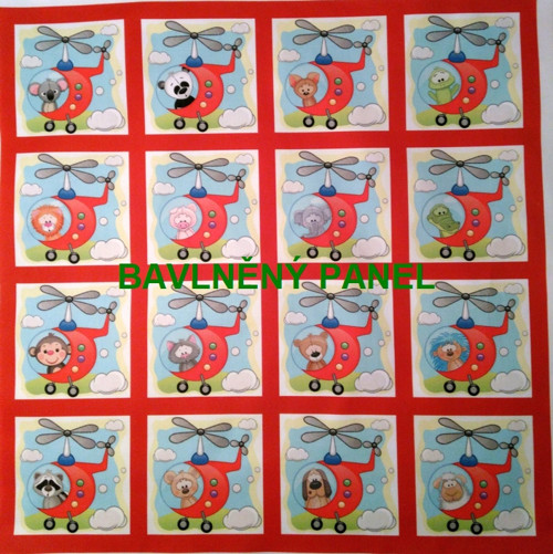 Bavlněná látka - panel sada 47 x 47cm
