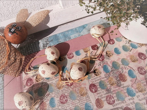 Pastelové velikonoce - prostírání I.