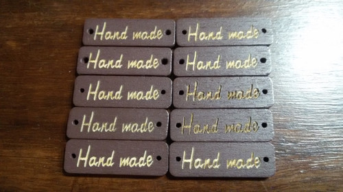 Dřevěný hand made štítek (10 kusů)