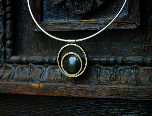 Nerezový náhrdelník...." Dragons eye " — foto 1
