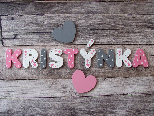 Dřevěná písmena KRISTÝNKA 8 cm