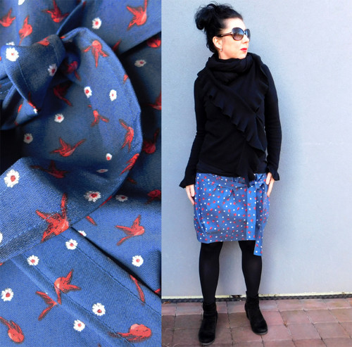 Sukně Ribbon - Red Swallows — foto 1