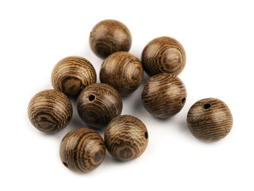 Dřevěné korálky ořech 10mm, 10ks — foto 1
