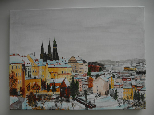 Zasněžená Praha